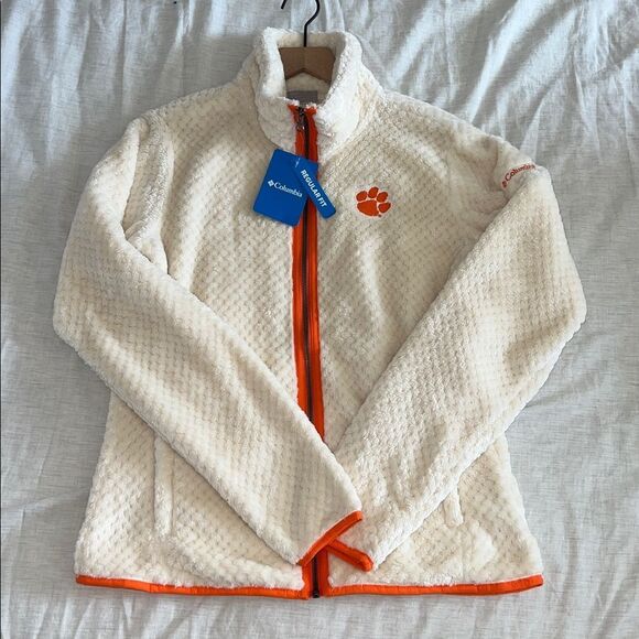 NWT Clemson Tigers Women's Columbia Sherpa Full Zip Jacket Sz Medium - Picture 1 of 10